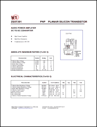 2SA1301 datasheet: PNP planar silicon transistor. Audio power amplifier DC to DC converter. 2SA1301