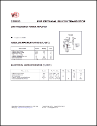 2SB633 datasheet: PNP epitaxial silicon transistor. Low frequency power amplifier. 2SB633