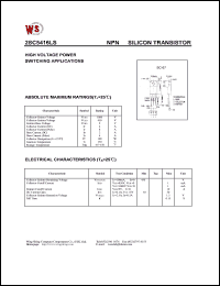 2SC5416LS datasheet: NPN silicon transistor. High voltage power switching applications 2SC5416LS