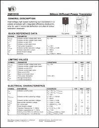 2SD1910 datasheet: Silicon diffused power transistor. 2SD1910