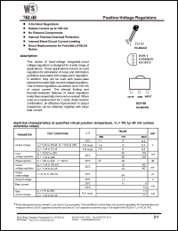 78L08CPK datasheet: Positive-voltage regulator. Output current up to 100mA 78L08CPK