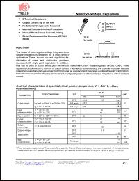 79L18ACZ datasheet: Negative-voltage regulator. Output current up to 100mA 79L18ACZ