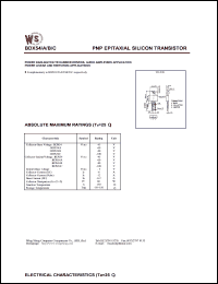BDX54 datasheet: PNP epitaxial silicon transistor. Collector-base voltage -45V. Collector-emitter voltage -45V. Emitter-base voltage -5V BDX54