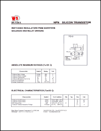 BU526A datasheet: NPN silicon transistor. Switcing regulators. PWM inverters. Solenoid and relay drivers. BU526A
