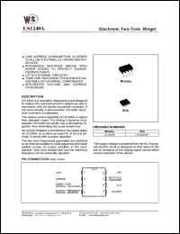 LS1240A datasheet: Electronic two-tone ringer. LS1240A
