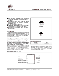 LS1240AD1 datasheet: Electronic two-tone ringer. LS1240AD1