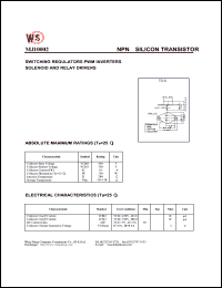 MJ10002 datasheet: NPN silicon transistor. Switching regulators. PWM inverters. Solenoid and relay drivers. MJ10002