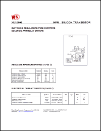 MJ10005 datasheet: NPN silicon transistor. Switching regulators. PWM inverters. Solenoid and relay drivers. MJ10005