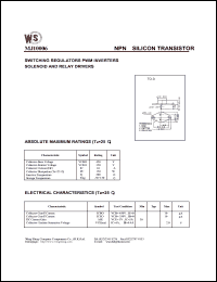 MJ10006 datasheet: NPN silicon transistor. Switching regulators. PWM inverters. Solenoid and relay drivers. MJ10006