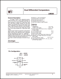LM393N datasheet: Dual differential comparator LM393N