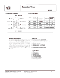 NE555M datasheet: Precision timer NE555M