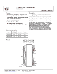 WS7106CPL datasheet: 3.5 digit LCD/LED display A/D converter WS7106CPL