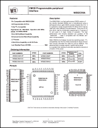 WS82C55A-5P datasheet: CMOS programmable peripheral interface. Speed 5MHz WS82C55A-5P