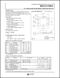 MGFC41V5964A datasheet: 5.9-6.4GHz band 12W internally matched GaAs FET MGFC41V5964A