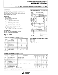 MGFC42V5964A datasheet: 5.9-6.4GHz band 16W internally matched GaAs FET MGFC42V5964A