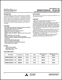 M5M5T5636UG-20 datasheet: 18874368-bit (524288-word by 36-bit) network SRAM M5M5T5636UG-20