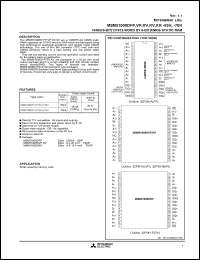 M5M51008DFP-70H datasheet: 1048576-bit (131072-word by 8-bit) SMOS static RAM M5M51008DFP-70H