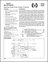 UC3860N datasheet:  RESONANT MODE POWER SUPPLY CONTROLLER UC3860N