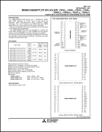 M5M51008BFP-15VL datasheet: 1048576-bit (131072-word by 8-bit) CMOS static SRAM M5M51008BFP-15VL