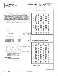 M5M51R16AWG-10L datasheet: 1048576-bit (65536-word by 16-bit) CMOS static SRAM M5M51R16AWG-10L