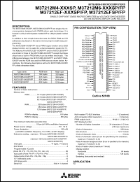 M37212M6-XXXFP datasheet: Single-chip 8-bit microcomputer for voltage synthesizer & ON-screen display controller M37212M6-XXXFP