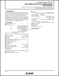 M37225M8-XXXSP datasheet: Single-chip 8-bit microcomputer for voltage synthesizer & ON-screen display controller M37225M8-XXXSP