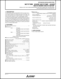 M37273MF-XXXSP datasheet: Single-chip 8-bit microcomputer with closed caption decoder & ON-screen display controller M37273MF-XXXSP