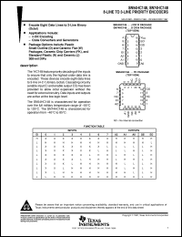 SNJ54HC148FK datasheet:  8-LINE TO 3-LINE PRIORITY ENCODERS SNJ54HC148FK