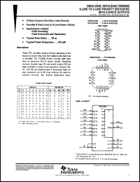 SNJ54LS348FK datasheet:  8-LINE TO 3-LINE PRIORITY ENCODERS WITH 3-STATE OUTPUTS SNJ54LS348FK