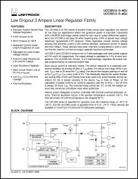 UCC383TD-ADJ datasheet:  LOW POWER 3 AMPERE LOW DROPOUT REGULATOR UCC383TD-ADJ