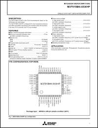 M37515M4-XXXHP datasheet: Single-chip 8-bit CMOS microcomputer M37515M4-XXXHP