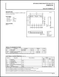 FA01215 datasheet: GaAs FET hybrid IC FA01215