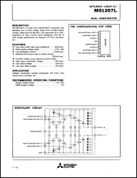 M51207L datasheet: Dual comparator M51207L