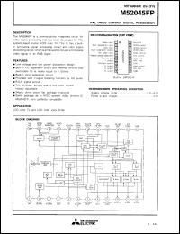 M52045FP datasheet: PAL video chroma signal processor M52045FP