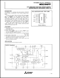 M5296FP datasheet: +5V constant-voltage power supply incorporated watchdog timer IC M5296FP