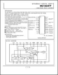 M61880FP datasheet: Laser-diode driver / controller M61880FP