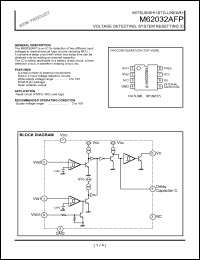 M62032AFP datasheet: Voltage detecting, system resetting IC M62032AFP