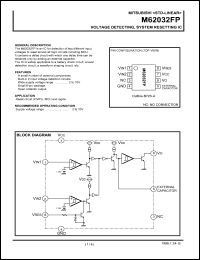 M62032FP datasheet: Voltage detecting, system resetting IC M62032FP
