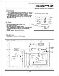 M62212P datasheet: General purpose DC-DC converter M62212P