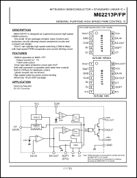 M62213P datasheet: General purpose high speed PWM control IC M62213P