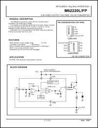 M62220L datasheet: 3.3V fixed output voltage DC-DC converter M62220L
