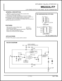 M62222FP datasheet: 2.7V fixed output voltage DC-DC converter M62222FP