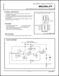 M62290L datasheet: 5.0V fixed output voltage DC-DC converter M62290L
