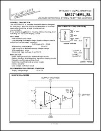 M62714ML datasheet: Voltage detecting, system resetting IC M62714ML
