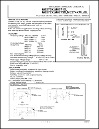 M6271XML datasheet: Voltage detecting, system resetting IC M6271XML