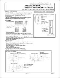 M6272XML datasheet: Voltage detecting, system resetting IC M6272XML