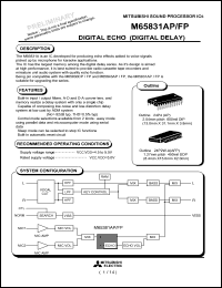 M65831AP datasheet: Sound processor IC M65831AP