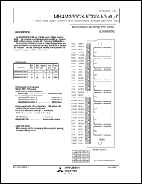 MH4M365CXJ-6 datasheet: Hyper page mode 150994944-bit (4194304- word by 36-bit) dynamic RAM MH4M365CXJ-6