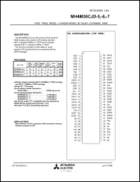 MH4M36CJD-6 datasheet: Fast page mode (4194304- word by 36-bit) dynamic RAM MH4M36CJD-6