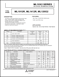 ML120G2 datasheet: High power semiconductor laser ML120G2